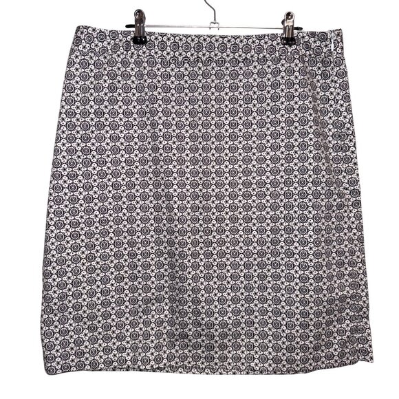 Gap Womens Black & White Geometric Print Skirt Size 12 - Picture 1 of 5